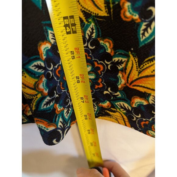 Lularoe Colorful Floral A-Line Skirt 3XL Soft Stretch Fabric - Picture 3 of 5